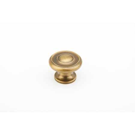 Schaub 1-1/2in Colonial Cabinet Knob Antique Brass Finish 704-AB