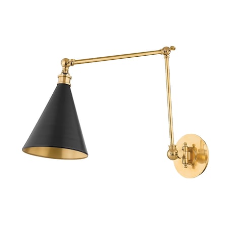 Hudson Valley Lighting Mark D. Sikes X Osterley 1 Light Wall Sconce 37.5 In. Aged/Antique Bronze MDS1301-ADB