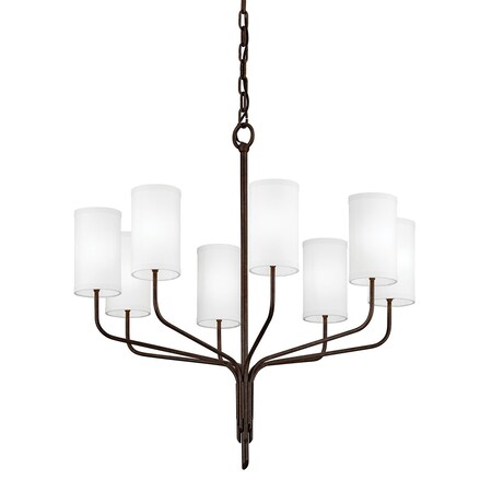 Troy Lighting Juniper 8 Light Chandelier 32 In. Heritage Bronze F6178-HBZ