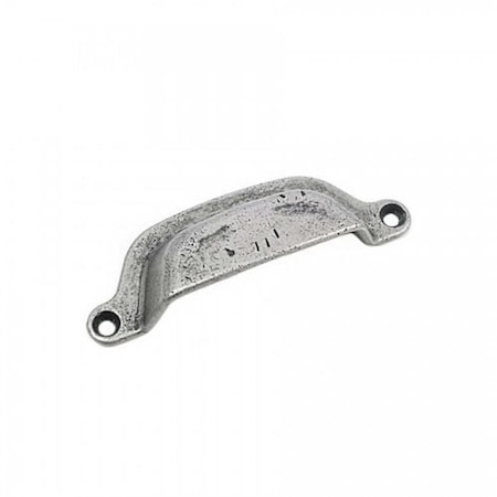 Perfectpatio 3 in. Distressed Pewter Riverstone Cabinet Cup Pull PE2494918