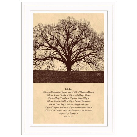 Homeroots Life Is 5 White Framed Print Wall Art 406500
