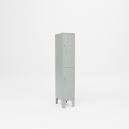 Pucel Double Tier Locker, 12 in W x 18 in D x 60 in H, Putty DTL-1218-60