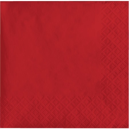 Touch Of Color Classic Red Beverage Napkins, 5"x5", 1200PK 251031