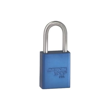 Master Lock Co Safety Padlock 1-1/2in Shackle Blue Aluminum Body 0 Bitted A1106KZ BLU