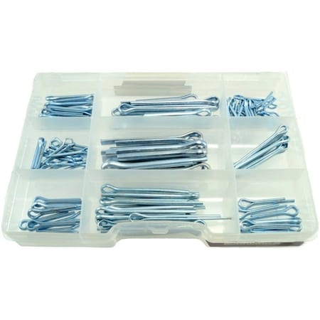 Midwest Fastener MIDWEST FASTENER 11212 Cotter Pin Assortment, Steel, Zinc, 120 11212