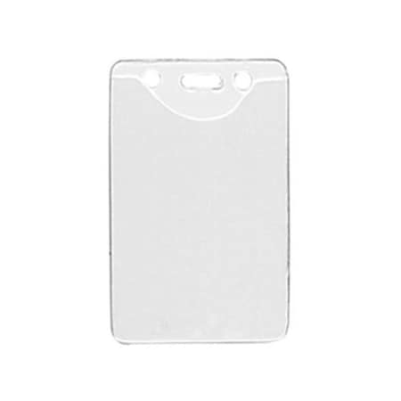 Brady Vertical Top-Load Badge Holder - 4" x 2.5" - Vinyl - 100 / Pack - Clear 1815-1100