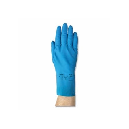 Alphatec 88-356 Light-Duty Natural Latex Rubber Gloves, Size 10, Blue, 12PK 012-120020