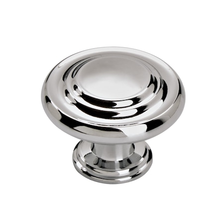 Amerock Inspirations 1-5/16 inch (33mm) Diameter Polished Chrome Cabinet Knob, 25PK 25VMP158626