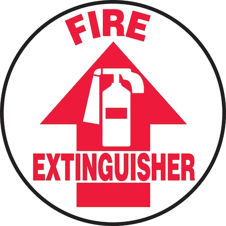 Accuform Floor Sign, 17", Fire Extinguisher MFS721