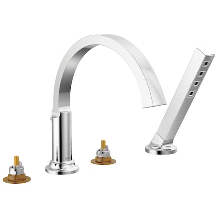 Delta Tetra Roman Tub Trim With Hand Shower In Lumicoat Chrome T4788-PR-LHP