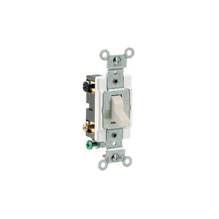 Leviton WallSwitch, 1hp, Toggle, 20A, Almond, PK10 CS420-2T