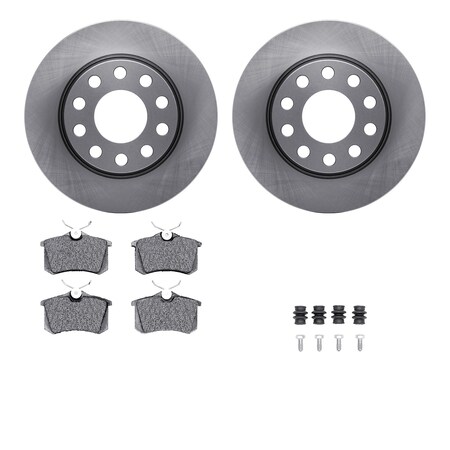 Dynamic Friction Co DFC Rotors with EURO 5000 Ceramic Brake Pads includes Hardware 6612-73180