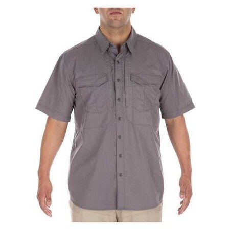 5.11 Military Shirt, 38% Cotton, 62% Polyester, Button, 4 Pocket(s), Storm Gray, M 71354ABR-092-M