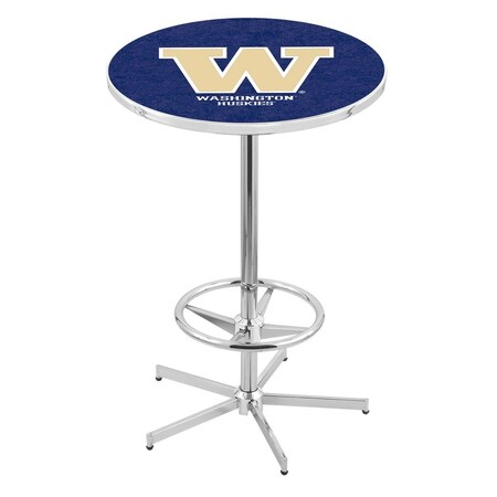 Holland Bar Stool Co 42" Chrome Washington Pub Table, 36" dia. Top L216C4236WashUn