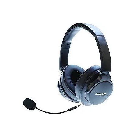 Maxell Wireless Active Noise Cancellation Headphone w/Mic, Black 199685