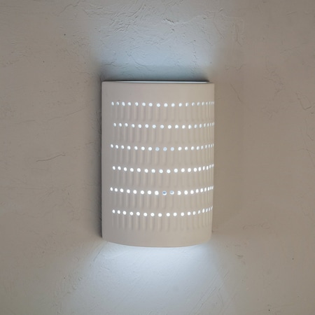 Luxury Lighting Zenia 13 in Tall Ceramic Outdoor Wall Light, Paintable White Bisque Finish, 2PK (2) 102-01-W-ud-7