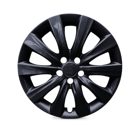 Altertrim 2009-2024 Toyota Corolla 16 in Hubcaps Wheel Rims Cover, (Blk Lacq), 4PK CHB-5109-BL-16