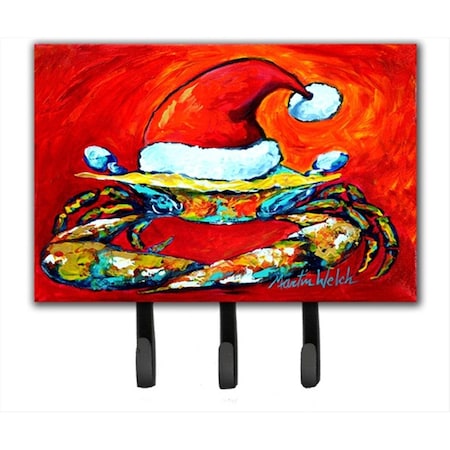 Carolines Treasures Crab In Santa Hat Santa Claws Leash Or Key Holder MW1169TH68