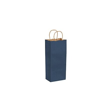 Bubblefast 250-5 1/2 x 3 1/4 x 13'' Navy Tinted Shopping Bags, 250PK BFBGS115N