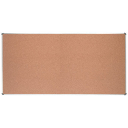 Aarco Natural Cork Bulletin Board w/ Euroframe Design 48"x96" ER4896