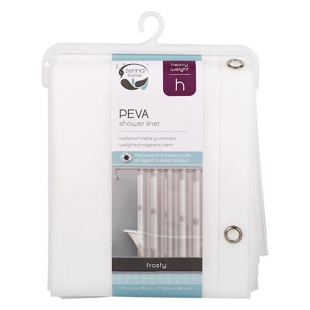 Zenna Home 78 in. H X 70 in. W Frosted Shower Curtain Liner PEVA LPOHFRL