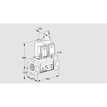 Honeywell Kromschroder VLV ASSY, DBL SOLND, 4 FLG, GAS VCS8T100A05 KS88203578