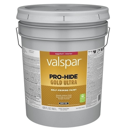 Valspar Pro-Hide Gold Ultra 6200 Latex Paint, Acrylic Base, Eggshell Sheen, Pastel Base, 5 gal 028.0062002.008