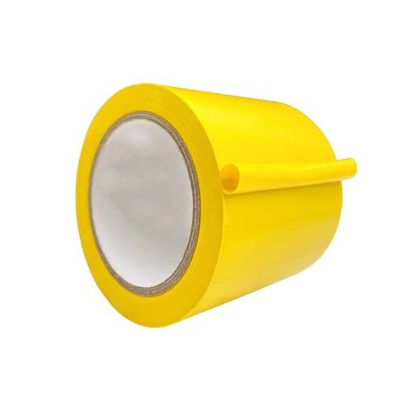 Wod Tape Floor Marking Tape, PVC, Yellow, 4 inch (96mm) W., 6 mil Thickness, 12 PK WOD VTC606-04000-12-60-YEL