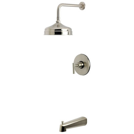 Kingston Brass Single-Handle Pressure Balanced Tub and Shower Faucet, Brushed Nickel KB6338CML