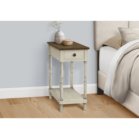 Monarch Specialties Rectangle 2 Tier Accent Side Table, 25 in W, 11.75 in L, 21.75 in H I 3958