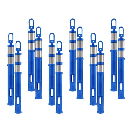 Xpose Safety 12 Pack 42in Ring Loop Blue Traffic Delineator Post, 12PK DLR-BLU-42-12-X-S