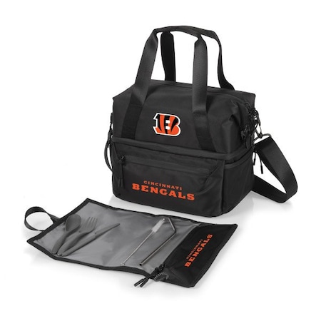 Picnic Time Family Of Brands NFL Cincinnati Bengals - Tarana Recycled Lunch Bag Cooler with Utensils 515-01-179-074-2