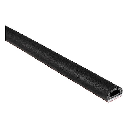 Trim Lok Inc D-Shaped Seal, Black, 500 ft L X1333BT-500