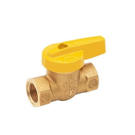 B & K ProLine Series Gas Ball Valve, 3/8 in Connection, FPT, 200 psi Pressure, Manual Actuator, Brass Body 110-522HC