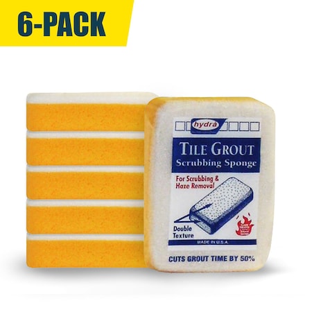Hydra Tile Grout Scrubbing Sponge 7-1/4in x 5-1/8in x 2-1/4in - 6PK TXLW-6