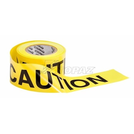 Topaz Caution Tape 3" x 300 FT Yellow 1591
