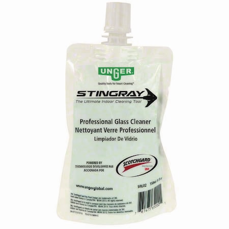Unger Stingray Professional Glass Cleaning Liquid, 150 mL Pouch SRL02