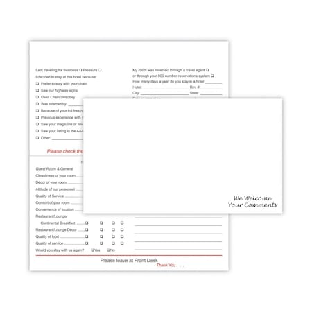 Rdi Comment Card Generic 500cs, 500PK S-CC-GEN