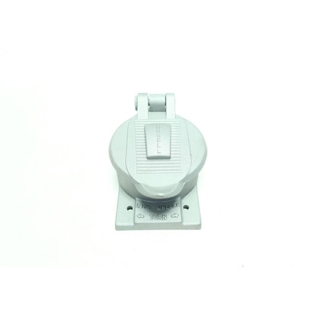 Hubbell Wiring 1-Gang Weatherproof Cover, 50A Twist-Lock, Cast Aluminum Wallplate Box HBL7770