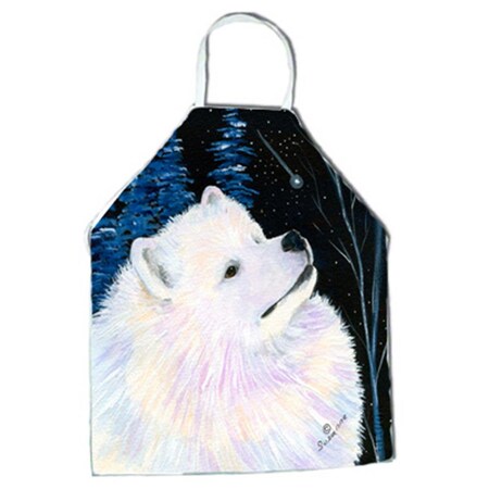 Carolines Treasures Starry Night Samoyed Apron - 27 x 31 in. SS8376APRON