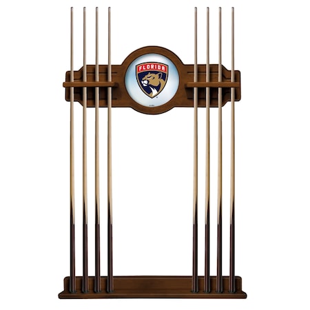 Holland Bar Stool Co Florida Panthers Cue Rack in Chardonnay Finish CueChrdFlaPan
