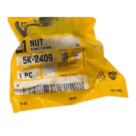Caterpillar NUT, CATERPILLAR OEM 5K2409 5K2409