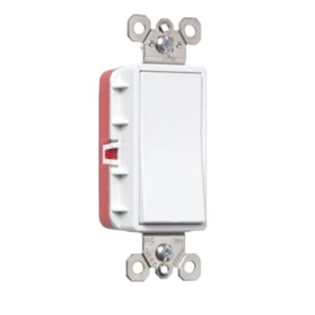 Pass & Seymour Wall Switch, 2 hp, Rocker, 20 A, White 2621WB100M