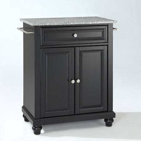 Crosley Cambridge Granite Top Portable Kitchen Island/Cart KF30023DBK