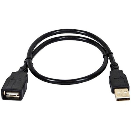 Monoprice USB 2.0 Extension Cable, 1-1/2 ft.L, Black 5431