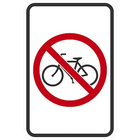 Lyle No Bicycle (Graphic), 12x18, Engineer Grade, White G-3343-EG_12x18