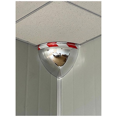 Fred Silver Quarter Dome Safety Mirror, Acrylic, 18 in, No Backing, 90 Degrees Viewing Angle Q-DOME-ST-18