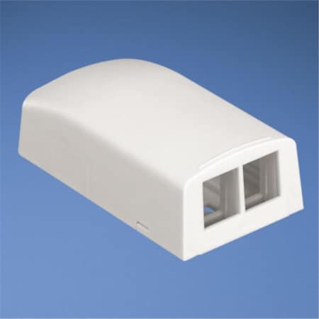 Kilowatt 2-Port Surface Mount Box, Off White KI3205737