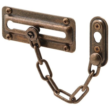Prime-Line Defender Security U-10533 Chain Door Guard, Steel, Antique Brass U 10533