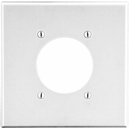 Hubbell Wiring Device-Kellems Wallplate, 2-Gang, 2.15" Opening, White P703W